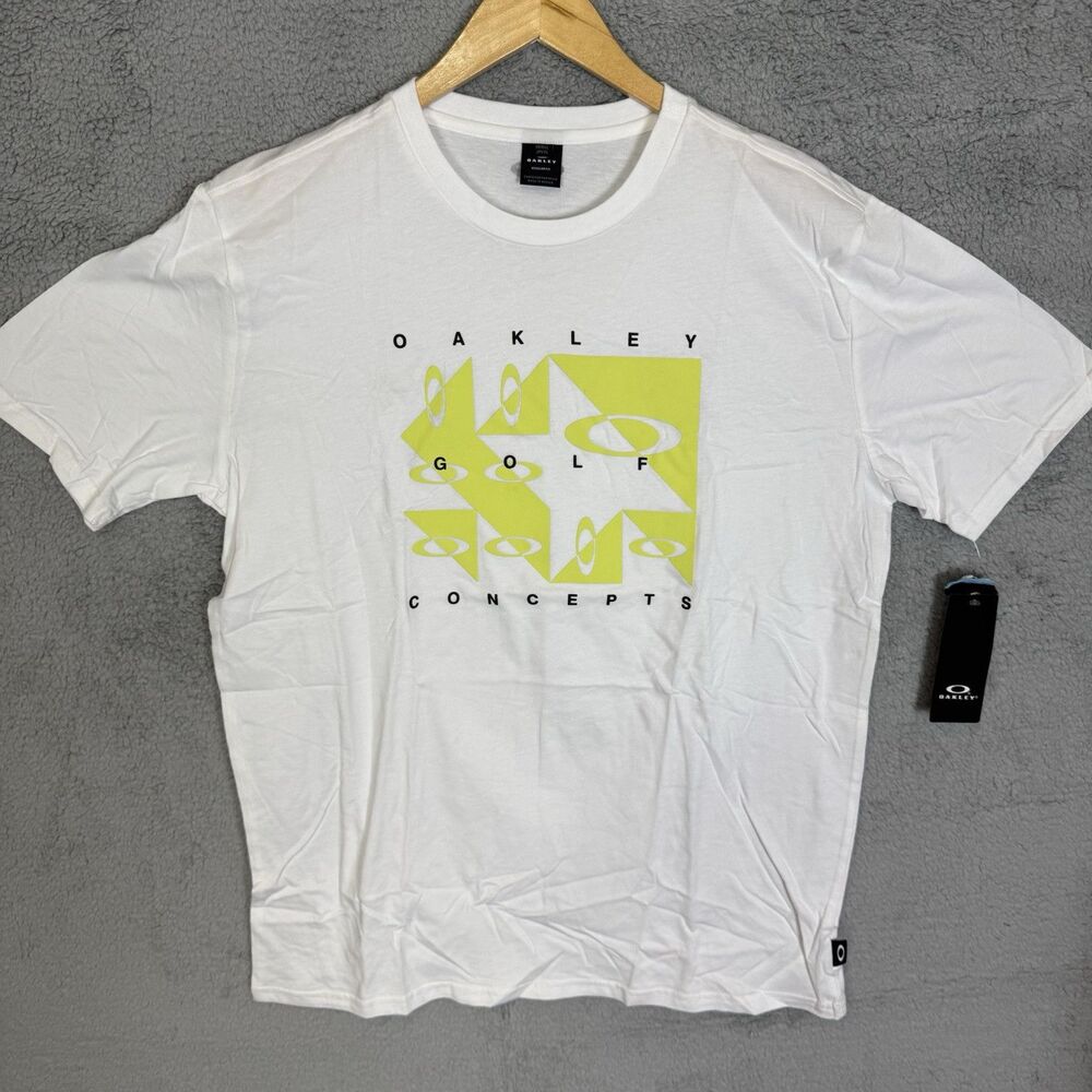 Oakley Shirt Men's L White Short Sleeve T-Shirt Cotton NWT